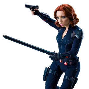 Black Widow Action Shot Png Ijb12 PNG Image