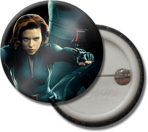 Black Widow Avengers Button, HD Png Download PNG image with transparent background