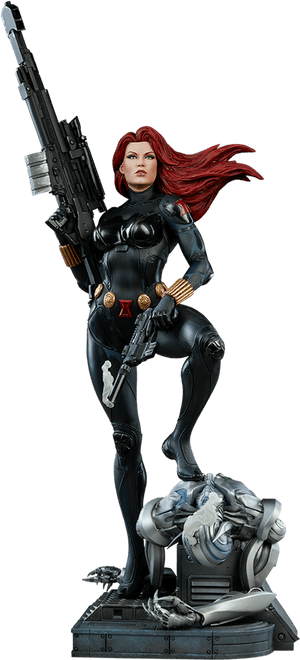 Black Widow Statue - Marvel Black Widow Char, HD Png Download PNG image with transparent background