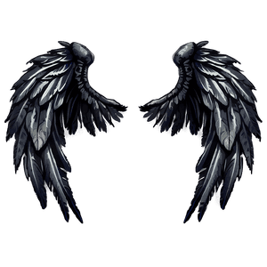 Black Wings of an Angel PNG 06232024 PNG image with transparent background