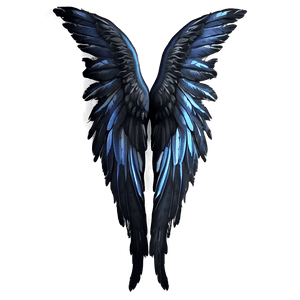 Black Wings of Beauty PNG bxk46 PNG