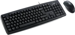 Black Wired Keyboardand Mouse Combo PNG Image