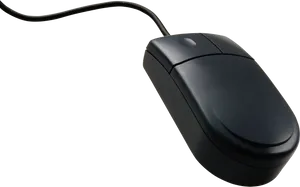 Black Wired Optical Mouse PNG Image