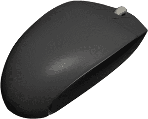 Black Wireless Computer Mouse PNG image with transparent background