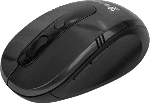 Black Wireless Computer Mouse PNG image with transparent background