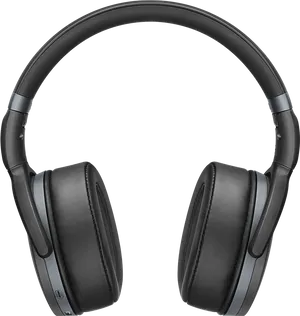 Black Wireless Over Ear Headphones PNG Image