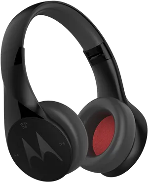 Black Wireless Over Ear Headphones PNG Image