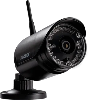 Black Wireless Security Camera PNG Image