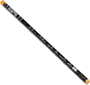 Black Wooden Flute PNG image with transparent background