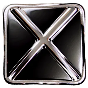 Black X D PNG Image