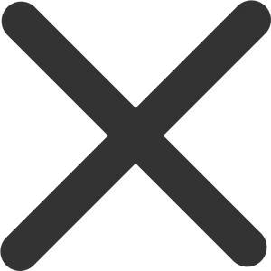 Black X Mark Icon PNG Image