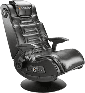 Black X Rocker Gaming Chair PNG with transparent background