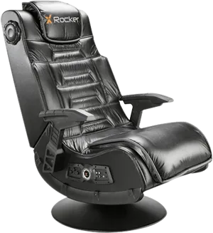 Black X Rocker Gaming Chair PNG Image