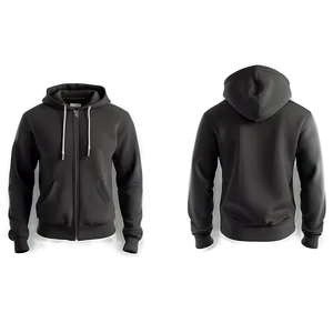 Black Zip Up Hoodie Png 06292024 PNG Image