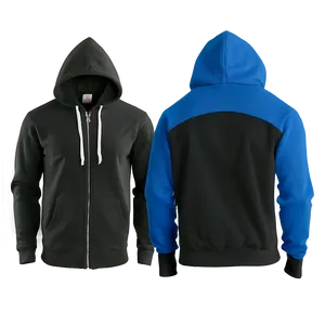 Black Zip Up Hoodie Png Uia23 PNG Image