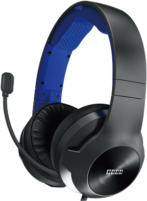Blackand Blue Gaming Headset PNG
