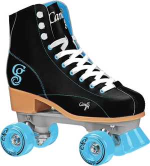 Blackand Blue Quad Roller Skate PNG Image