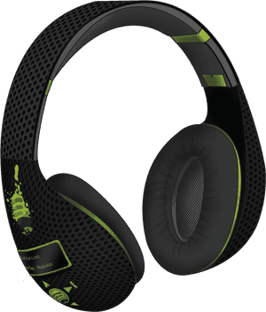 Blackand Green Wireless Headphones PNG