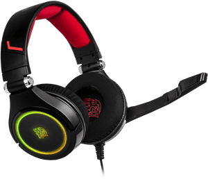Blackand Red Gaming Headsetwith Microphone PNG