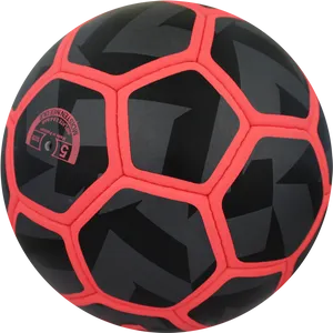 Blackand Red Soccer Ball PNG Image