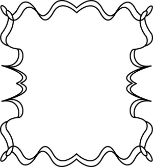 Blackand White Abstract Frame PNG Image