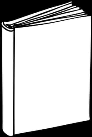 Blackand White Book Clipart PNG image with transparent background