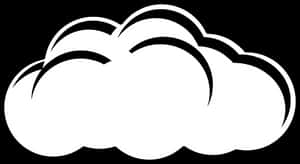 Blackand White Cloud Vector PNG image with transparent background