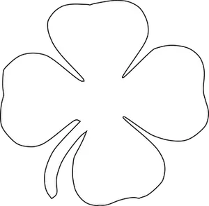 Blackand White Clover Graphic PNG Image