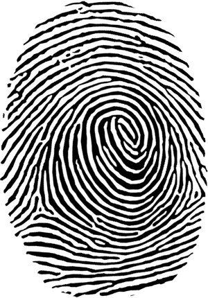 Blackand White Fingerprint Pattern PNG Image