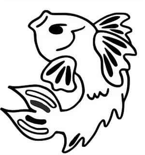 Blackand White Fish Drawing PNG image with transparent background