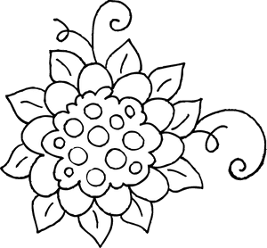 Blackand White Floral Design PNG with transparent background