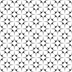 Blackand White Floral Pattern PNG with transparent background