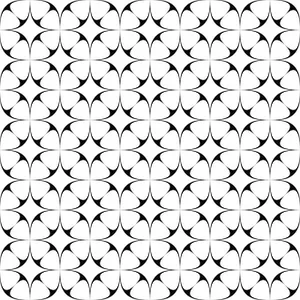 Blackand White Floral Pattern PNG Image