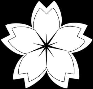 Blackand White Flower Graphic PNG with transparent background