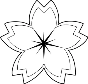 Blackand White Flower Graphic PNG Image