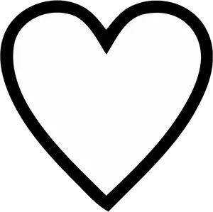 Blackand White Heart Graphic PNG Image