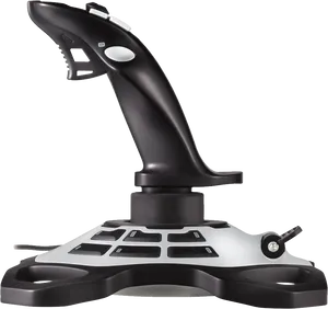 Blackand White Joystick Profile PNG Image