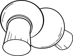 Blackand White Mushroom Drawing PNG Image