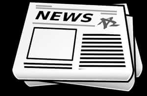 Blackand White News Paper Graphic PNG