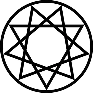 Blackand White Pentagram PNG Image