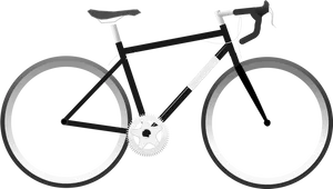 Blackand White Road Bike Vector PNG Image