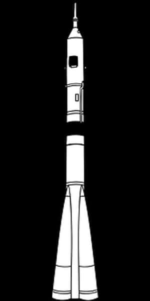 Blackand White Rocket Illustration PNG with transparent background