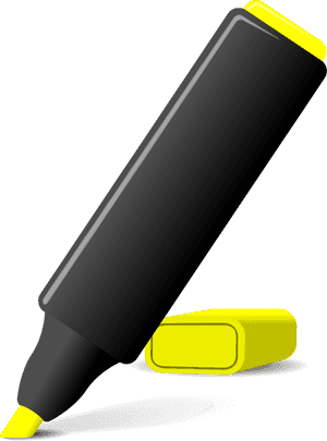 Highlighter Pen Big Image - Textmarker Clipart, HD Png Download PNG
