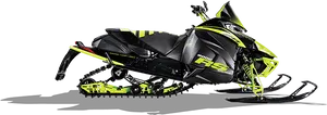 Blackand Yellow Snowmobile Profile PNG Image