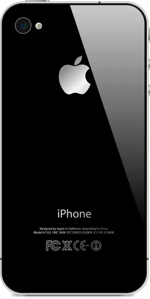 Blacki Phone Back View PNG Image