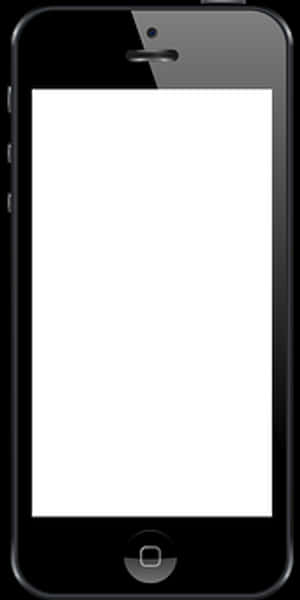Blacki Phone Blank Screen PNG with transparent background