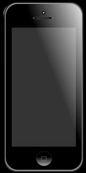Blacki Phone Classic Design PNG image with transparent background