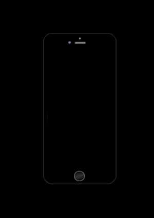Blacki Phone Front View PNG image with transparent background