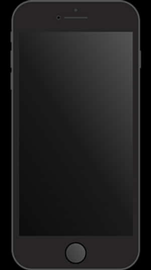 Blacki Phone Front View PNG image with transparent background