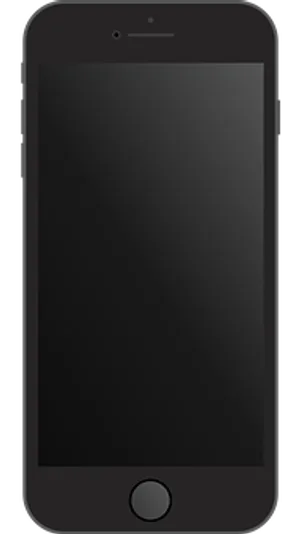 Blacki Phone Front View PNG Image